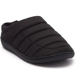 Abound Slippers Mens Size 10 Medium Slip On Black Puffer‎ Shoes NEW